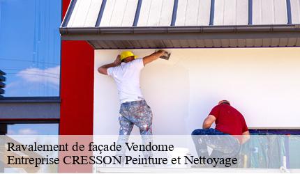Ravalement de façade vendome-41100 Entreprise CRESSON Peinture et Nettoyage